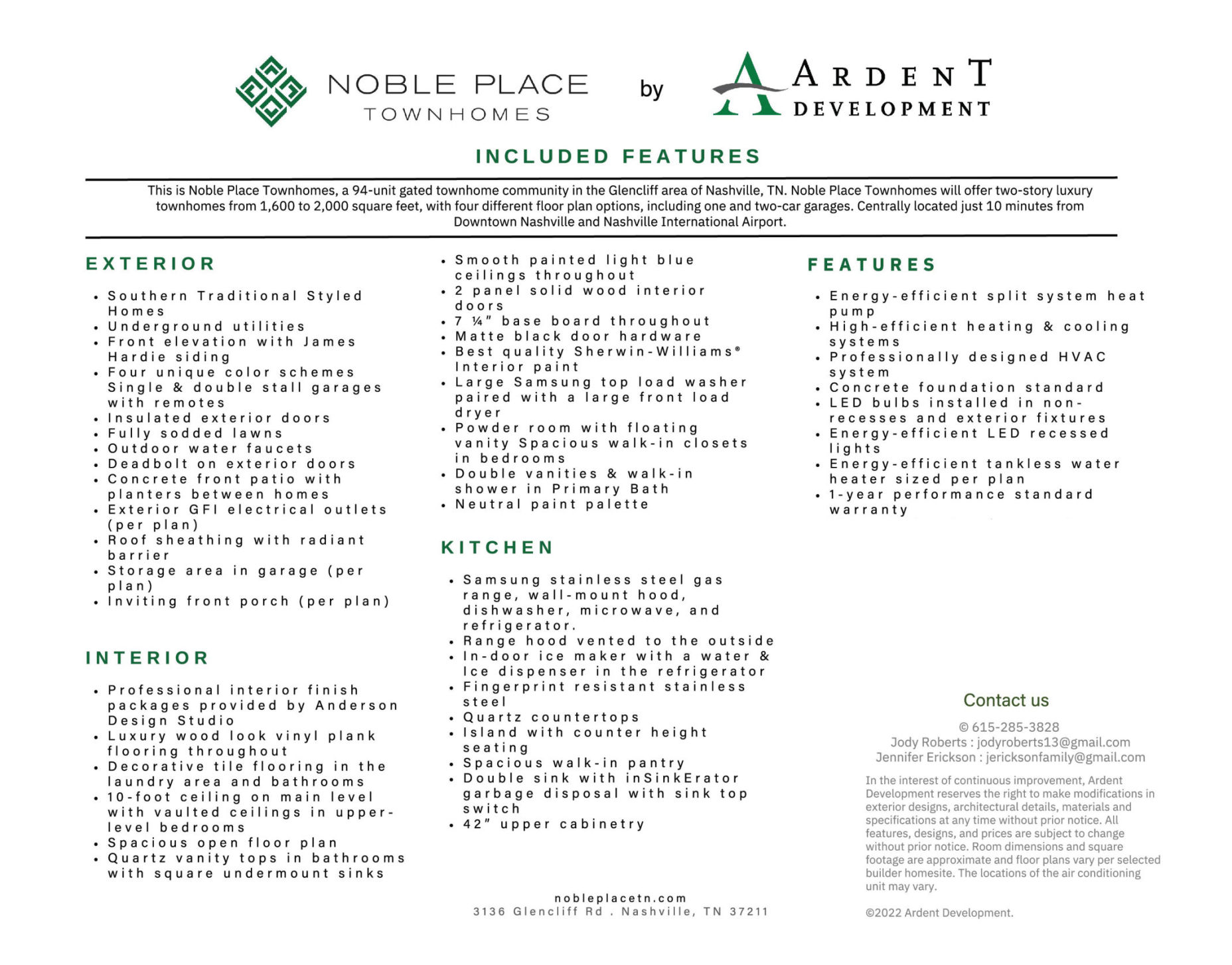 Noble Place Features